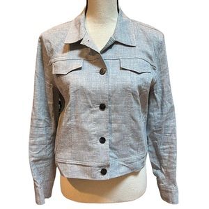 Theory Grey Button Down Top